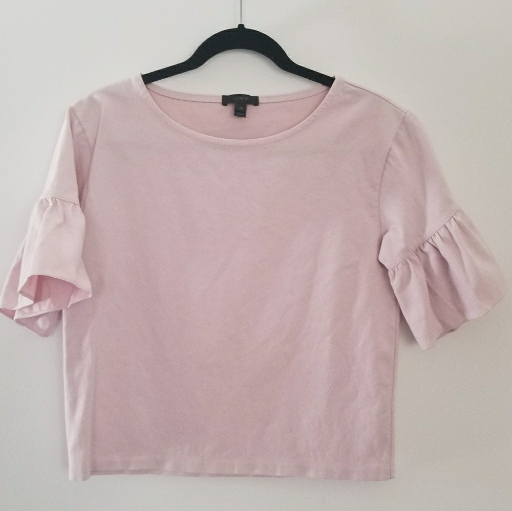 J.Crew Pink Bell Sleeve Top